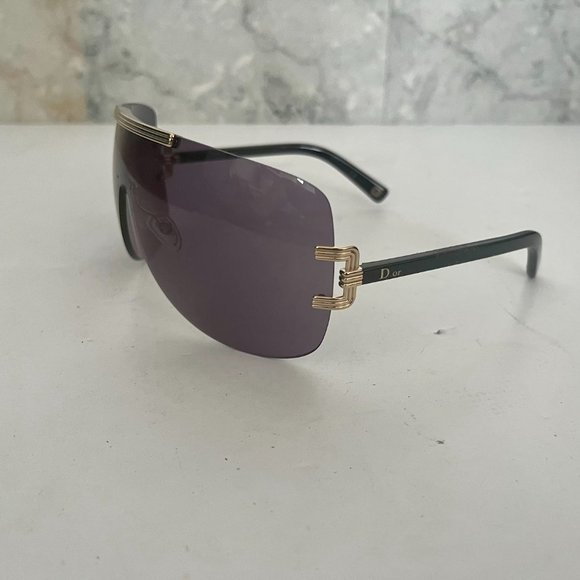 NEW Dior wrap sunglasses with gold trim main image 5